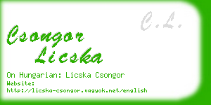 csongor licska business card